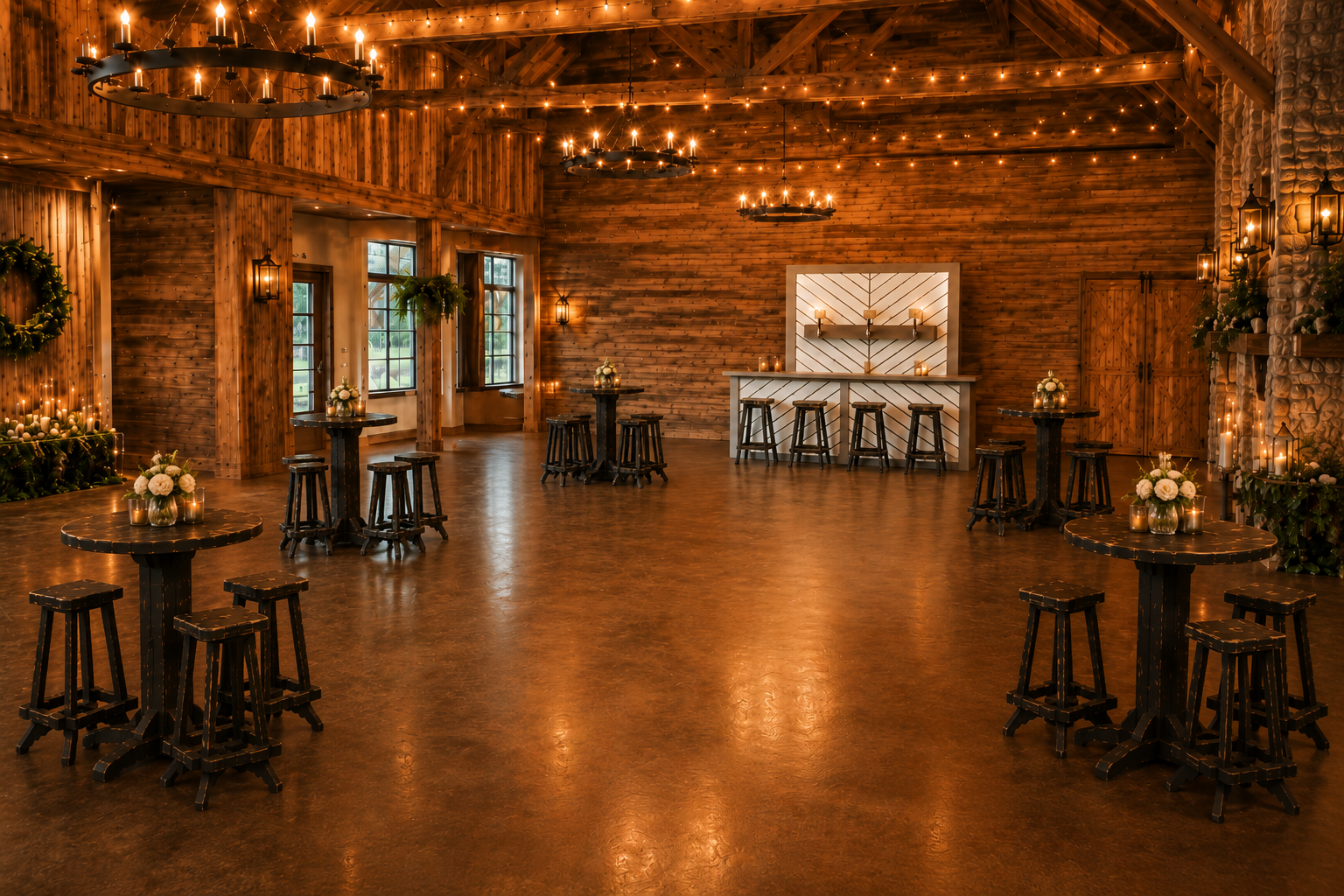 Nighttime Tap-a-Keg party scene